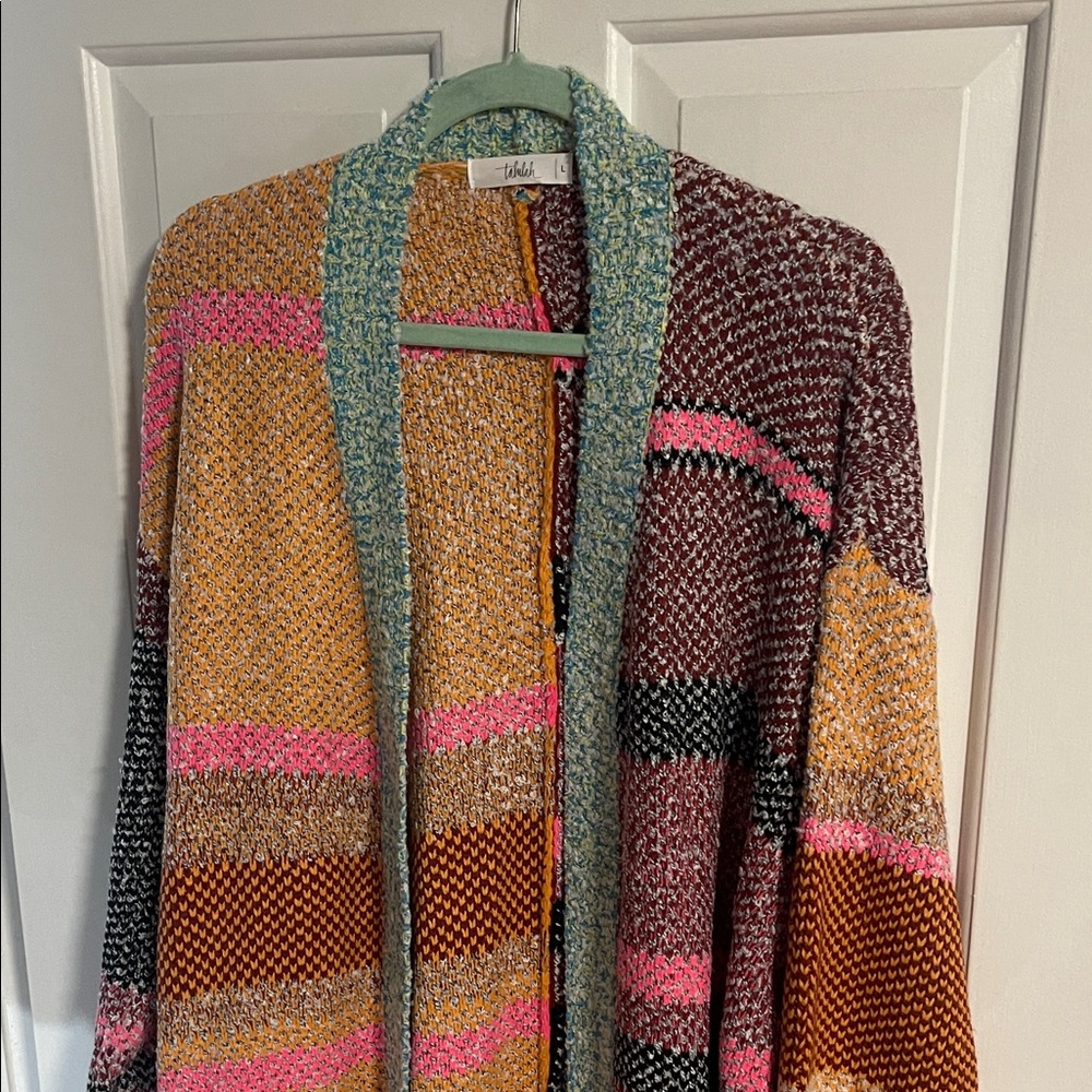 TALULAH Colorful Striped Cardigan